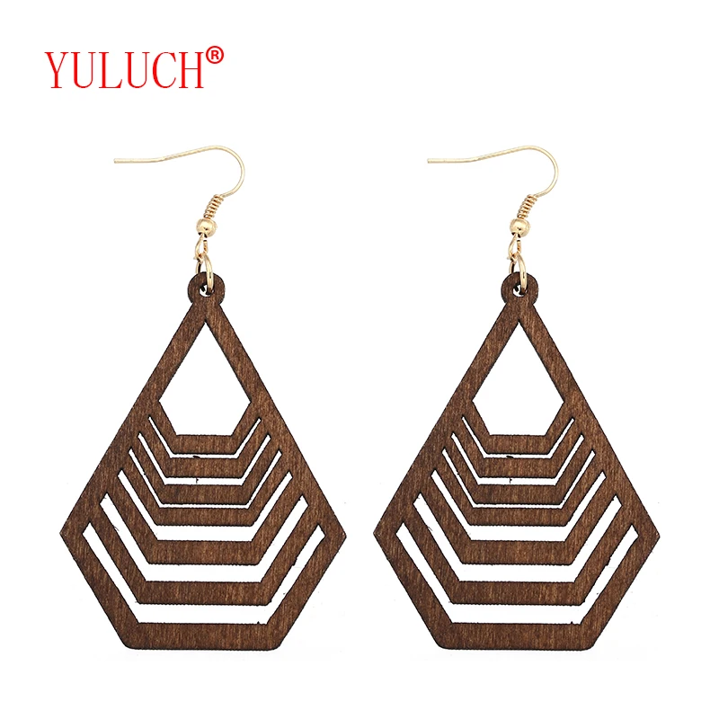YULUCH Ethnic New Design Geometric Wooden Pendant Hollow Water Wave Pattern for African Women Jewelry Earrings Gifts
YULUCH Ethnic New Design Geometric Wooden Pendant Hollow Water Wave Pattern for African Women Jewelry Earrings Gifts