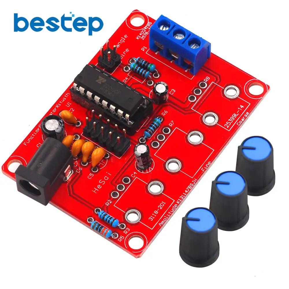 Function Signal Generator DIY Kit Sine/Triangle/Square Output 1Hz-1MHz Signal Generator Adjustable Frequency Amplitude XR2206
Function Signal Generator DIY Kit Sine/Triangle/Square Output 1Hz-1MHz Signal Generator Adjustable Frequency Amplitude XR2206