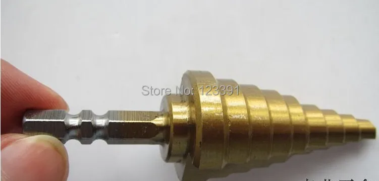 1pc 1/4" HEX shank 6-25mm HSS straight step Drill Bit Set core drill bit TIN Coated cone Step Drill Bit Set hole cutter HSS 4241
1pc 1/4" HEX shank 6-25mm HSS straight step Drill Bit Set core drill bit TIN Coated cone Step Drill Bit Set hole cutter HSS 4241