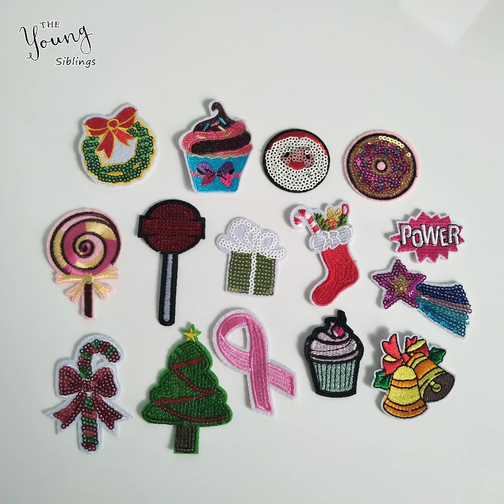 New iron on patches Christmas Stickers embroidery Badges Fabric Sequins Mixture Patch Applique DIY Clothing Jeans Accessories
New iron on patches Christmas Stickers embroidery Badges Fabric Sequins Mixture Patch Applique DIY Clothing Jeans Accessories