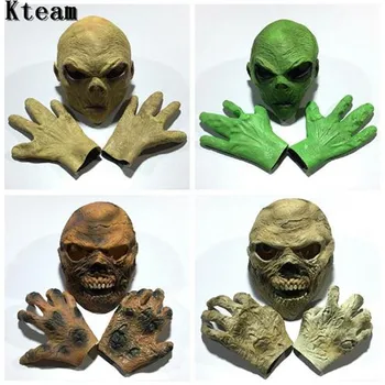 One Set Scary Alien Latex mask Gloves costumes Adult Party Costume Alien Head UFO Mask Accessories Horror Zombie Face Mask Toys
One Set Scary Alien Latex mask Gloves costumes Adult Party Costume Alien Head UFO Mask Accessories Horror Zombie Face Mask Toys