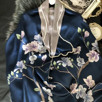 Magnolia flower buckle high-grade silk women scarf spring and autumn wild long silk silk Hangzhou shawl dual-use
Magnolia flower buckle high-grade silk women scarf spring and autumn wild long silk silk Hangzhou shawl dual-use