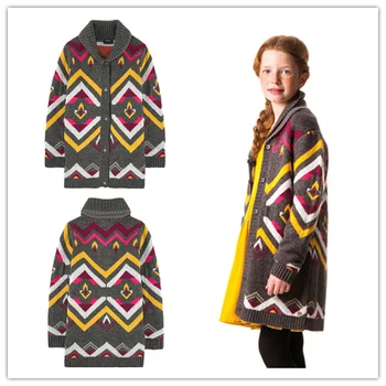 4-10 year old girl sweater outside the long sweater