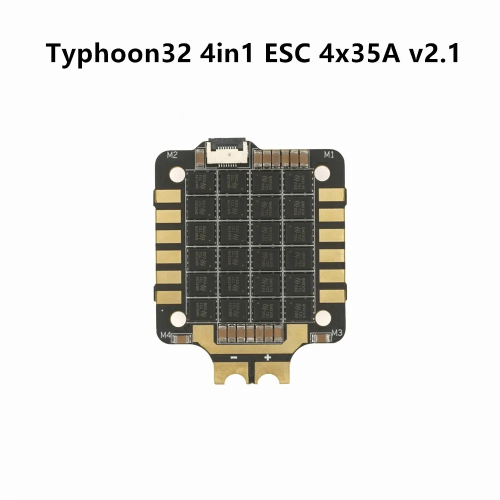 Airbot Typhoon32 4in1 ESC 4*35A v2.1 Support DSHOT 1200 BLHELI32 Firmware 3-6S lipo Input Oneshot Multishot Dshot PWM
Airbot Typhoon32 4in1 ESC 4*35A v2.1 Support DSHOT 1200 BLHELI32 Firmware 3-6S lipo Input Oneshot Multishot Dshot PWM