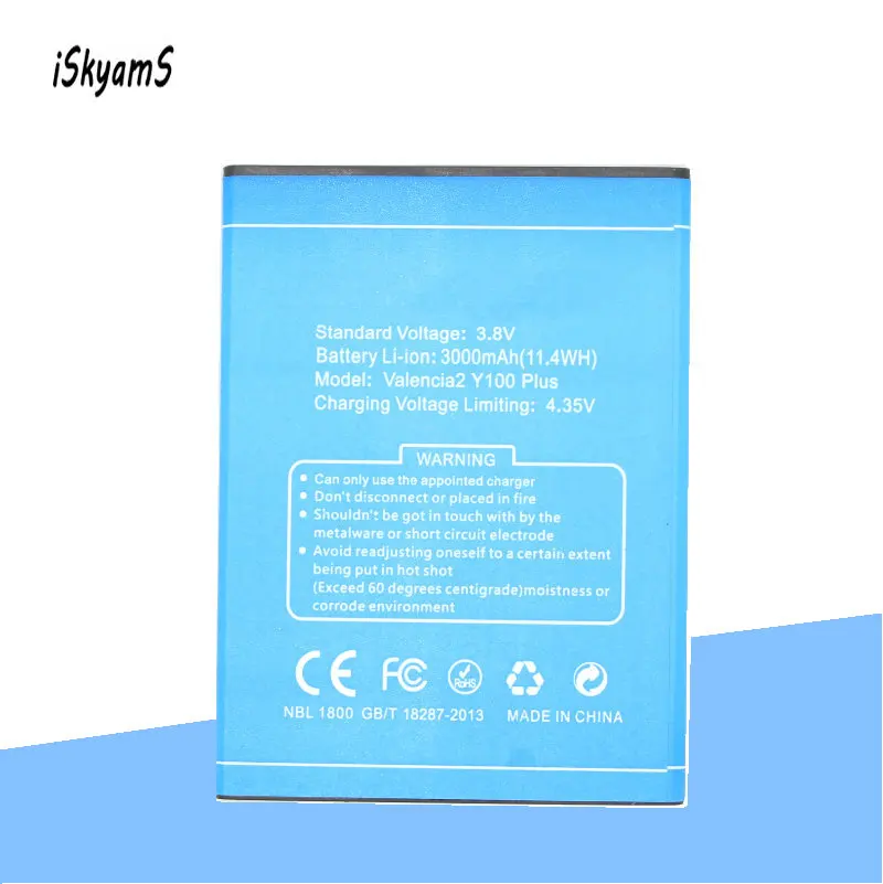 iSkyamS 1x 3000mAh High Quality Replacement Battery for Doogee Y 100 Plus For DOOGEE Valencia 2 Y100 Plus Batteria
iSkyamS 1x 3000mAh High Quality Replacement Battery for Doogee Y 100 Plus For DOOGEE Valencia 2 Y100 Plus Batteria