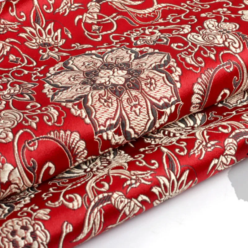 Traditional Red Blooming Flower Floral Brocade Fabric Jacquard Apparel 50x75cm Costume patchwork fabric Curtain Upholstery Furni
Traditional Red Blooming Flower Floral Brocade Fabric Jacquard Apparel 50x75cm Costume patchwork fabric Curtain Upholstery Furni