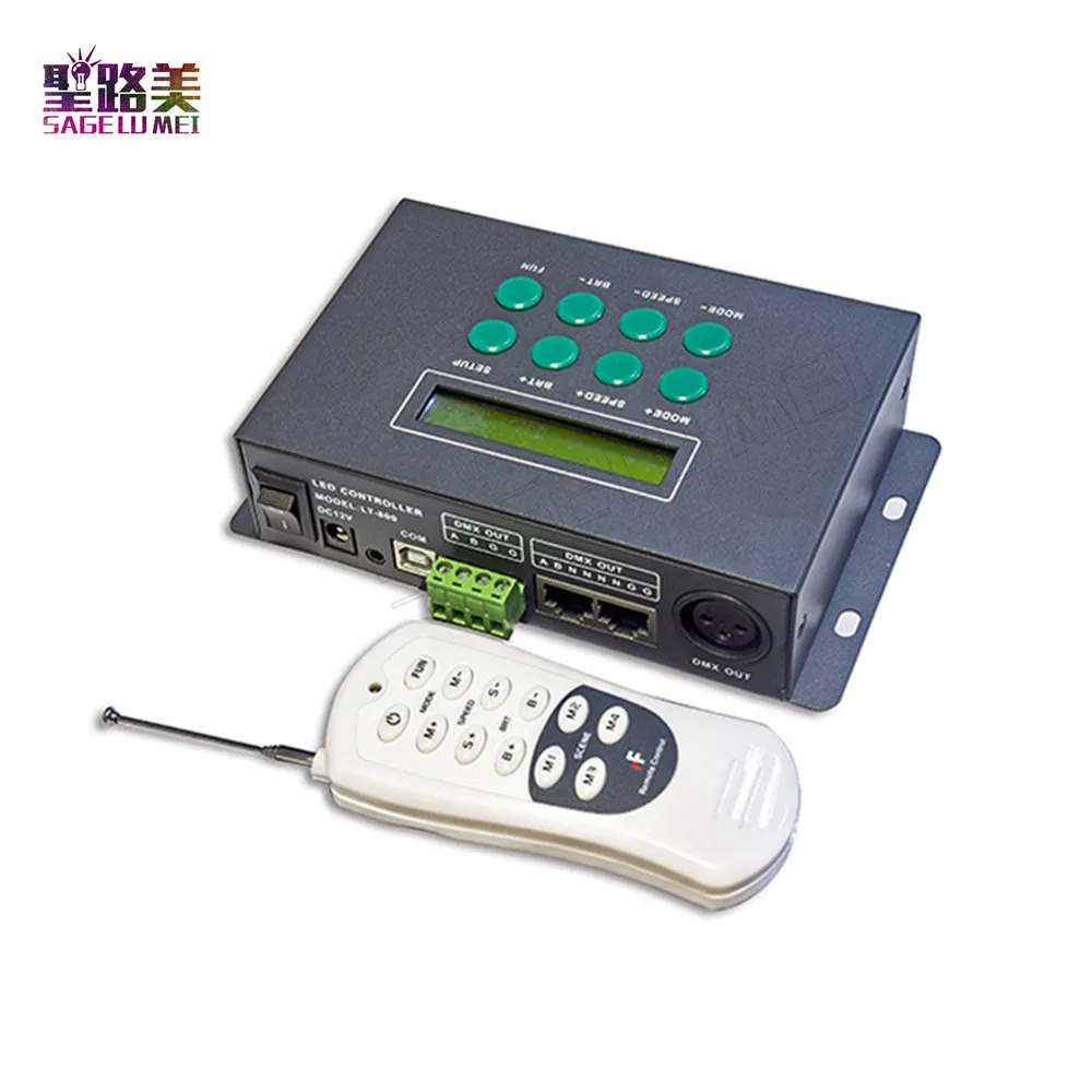 LED RGB/DMX Controller with remote 39 changes modes ,common ,receive DMX512 signal,with time and date function
LED RGB/DMX Controller with remote 39 changes modes ,common ,receive DMX512 signal,with time and date function