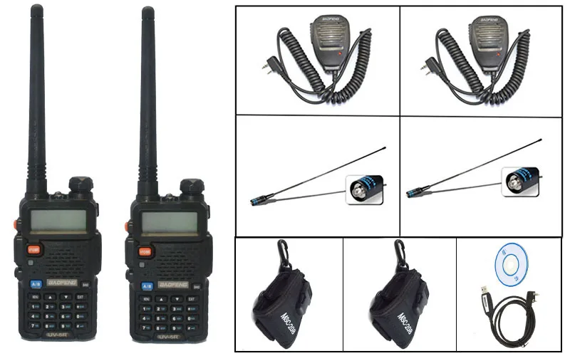 2PCS 2016 New BaoFeng UV-5R Walkie Talkie +2XBaofeng Mics+2XNA 771-F Natennas+1XProgramming Cable+2X20B Case
2PCS 2016 New BaoFeng UV-5R Walkie Talkie +2XBaofeng Mics+2XNA 771-F Natennas+1XProgramming Cable+2X20B Case