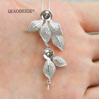 QIAOBEIGE 1pc Tree leaf design pendant 925 sterling silver setting DIY pearl accessory Large 3 pearls Silver Charms Bead P3230
QIAOBEIGE 1pc Tree leaf design pendant 925 sterling silver setting DIY pearl accessory Large 3 pearls Silver Charms Bead P3230