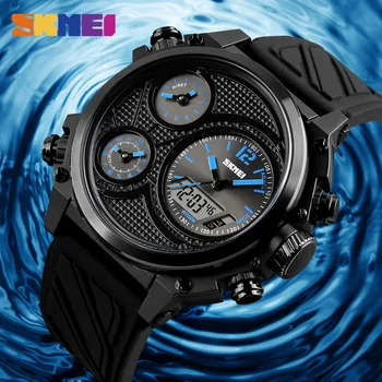SKMEI Fashion Men Watches 5 Time Alarm Chrono EL Light Wristwatches Waterproof Week Date Wristband Clock Men Horloges Mannen
SKMEI Fashion Men Watches 5 Time Alarm Chrono EL Light Wristwatches Waterproof Week Date Wristband Clock Men Horloges Mannen