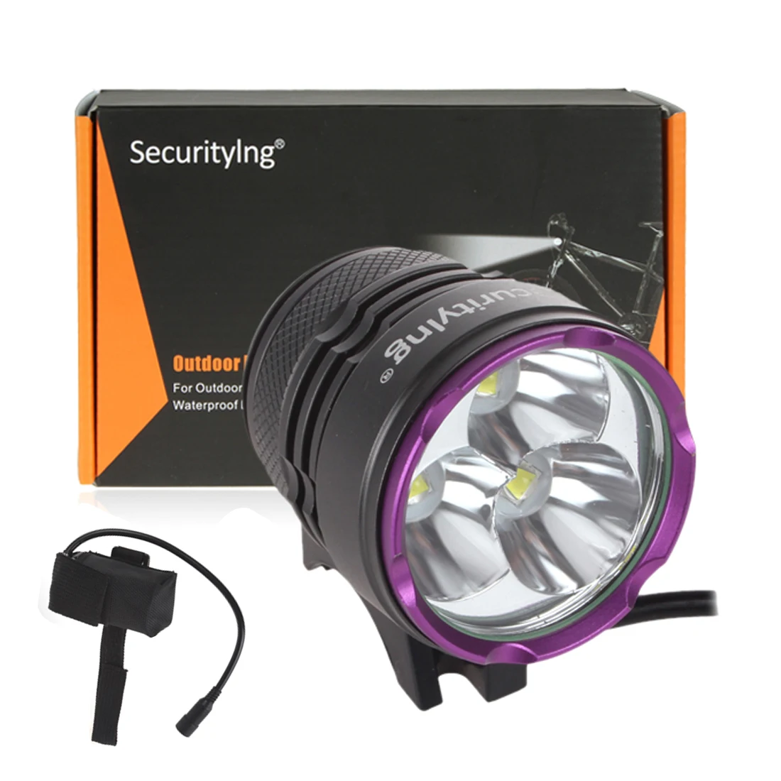 SecurityIng Bicycle Flashlight 3 x XM-L2 U2-1A LED 2100Lm Waterproof Mini Bicycle Light + 7000mAh Battery Pack
SecurityIng Bicycle Flashlight 3 x XM-L2 U2-1A LED 2100Lm Waterproof Mini Bicycle Light + 7000mAh Battery Pack