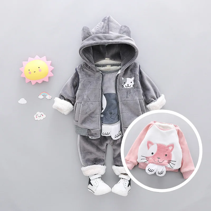 New Winter Children Clothing Set Cartoon Cute Kids Long Sleeve Fleece shirt +vest + Full Pants 3PCS Set Suit Baby Clothing
New Winter Children Clothing Set Cartoon Cute Kids Long Sleeve Fleece shirt +vest + Full Pants 3PCS Set Suit Baby Clothing