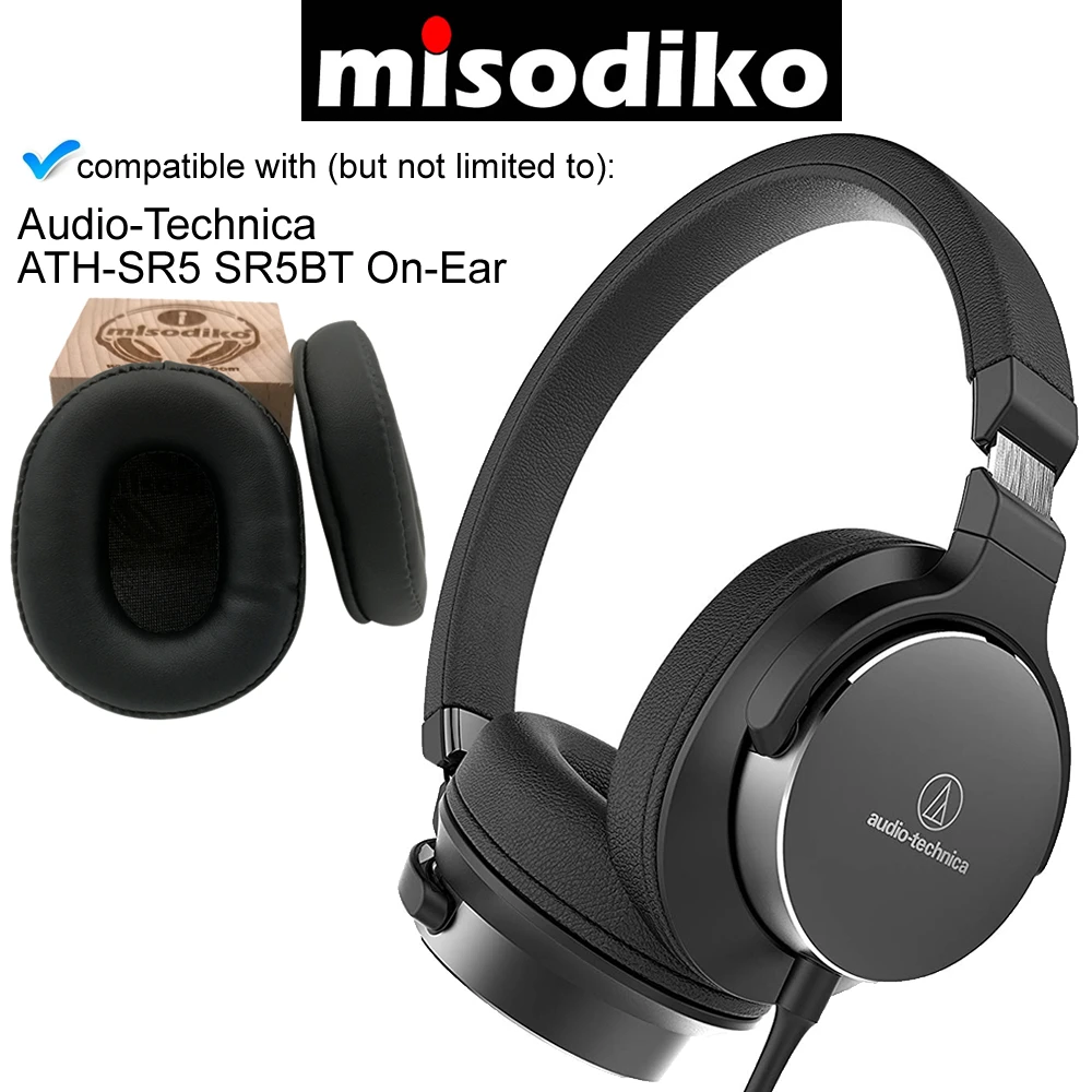 

misodiko Replacement Earpads Ear Pads Cushions for Audio Technica ATH-SR5 SR5BT ATH-MSR5/ JBL J55 J55a J55i, Headphones Earpads
