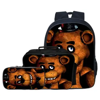 Fashion Cartoon 3pcs/set Five Night At Freddy Kids Baby School Bags Boys Schoolbag FNAF Children Backpacks for Student Girls Bag
Fashion Cartoon 3pcs/set Five Night At Freddy Kids Baby School Bags Boys Schoolbag FNAF Children Backpacks for Student Girls Bag