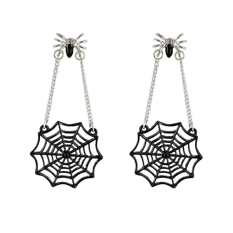 New Personality Novelty Spider Web Drop Earrings Black Color Spider Animals Earrings Women Fashion Halloween's Jewelry Gift
New Personality Novelty Spider Web Drop Earrings Black Color Spider Animals Earrings Women Fashion Halloween's Jewelry Gift