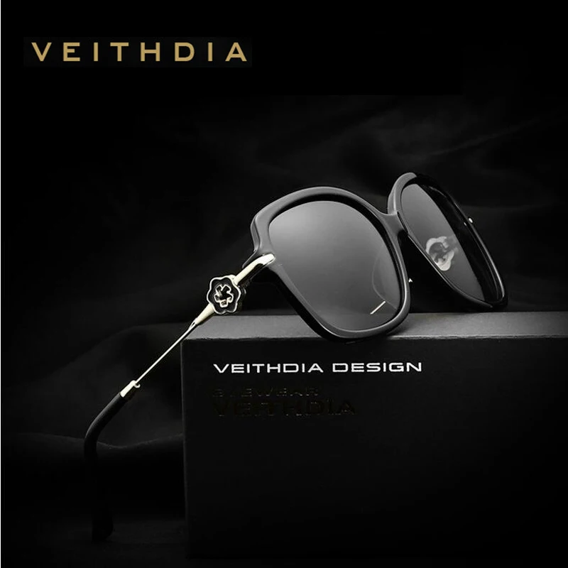 Фото VEITHDIA с УФ-защитой классический Для женщин солнцезащитные очки TR90 Материал оправы