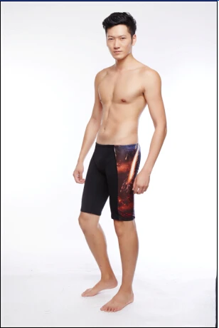 

Men Professional Waterproof Nylon Swimwear Racing Spandex Sunga Beach Trunks Slim Boxer Board Swim Shorts Surfing Bathing Suits