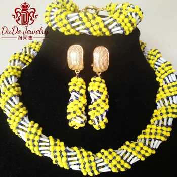 Yellow and Dark Blue White Jewelry Sets Fashion 2017 Newest African Wedding Jewelry Set For Bride Party Costume Necklaces Hot
Yellow and Dark Blue White Jewelry Sets Fashion 2017 Newest African Wedding Jewelry Set For Bride Party Costume Necklaces Hot