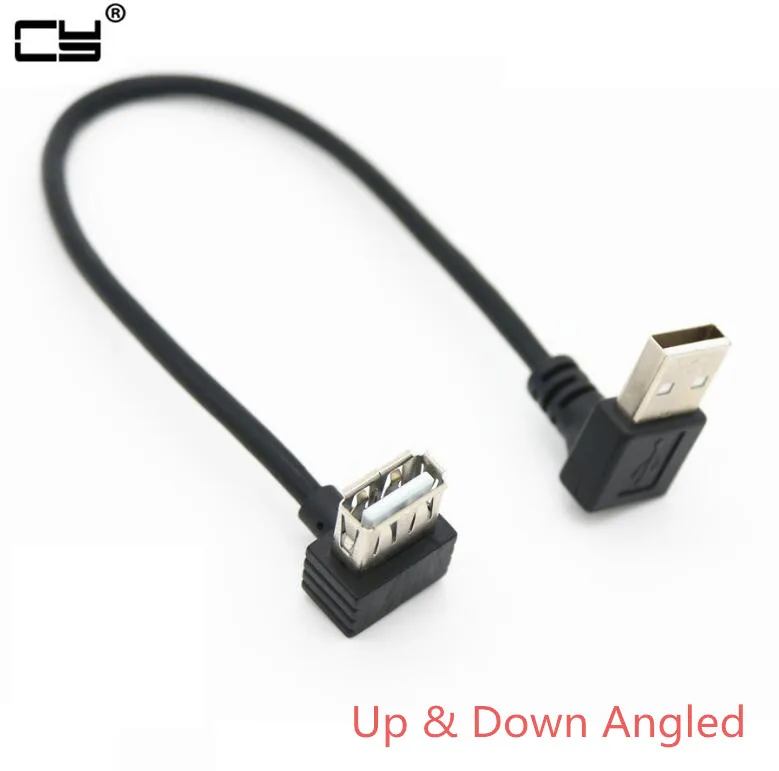 Up & Down Angled to 90 degree USB 2.0 Male type A Female Extend Extension Cable Cord Extender For PC Laptop | Компьютеры и офис