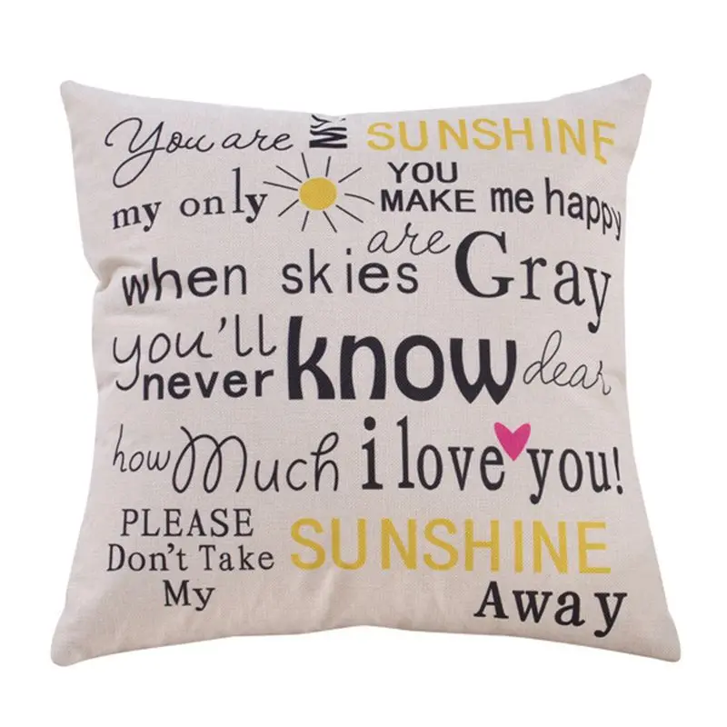 45x45 см с принтом «You Are My Sunshine подушка с надписью хлопок постельное белье для дома декоративное подушки с буквами чехол для дивана с автомобил...
45x45 см с принтом «You Are My Sunshine подушка с надписью хлопок постельное белье для дома декоративное подушки с буквами чехол для дивана с автомобил...