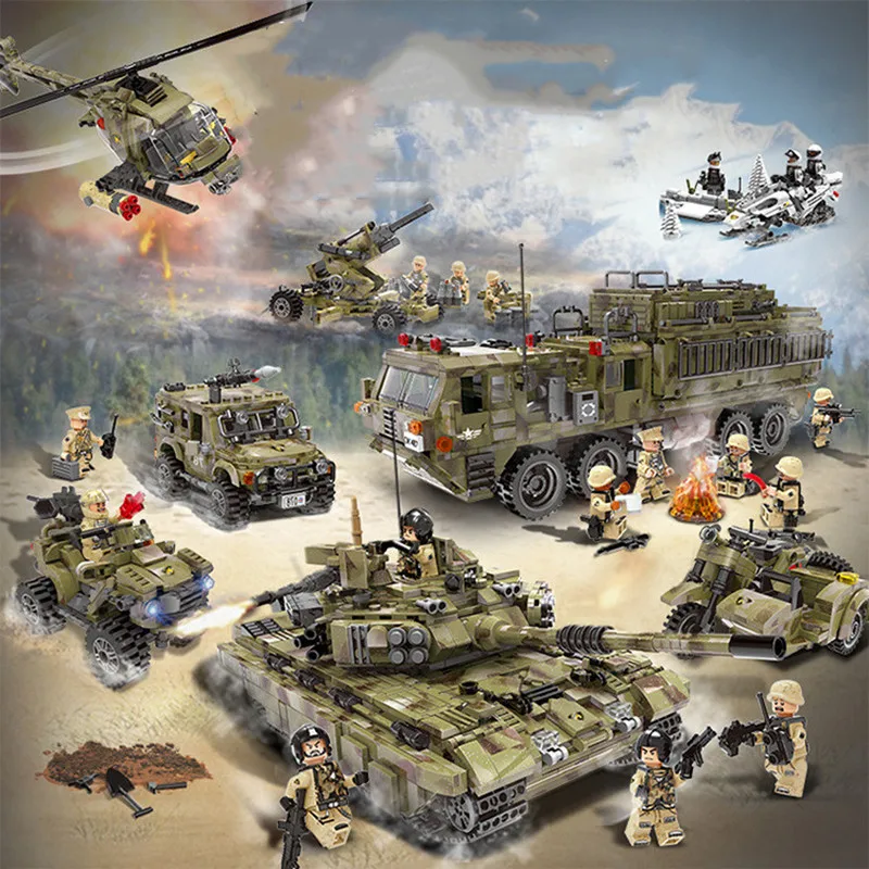 XingBao compatible military army ww2 series helicopter sets figures tank building blocks children toys SWAT world war 2
XingBao compatible military army ww2 series helicopter sets figures tank building blocks children toys SWAT world war 2