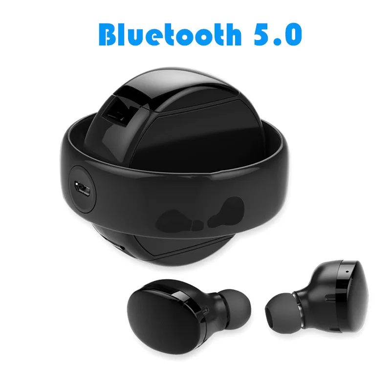 TWS Bluetooth 5.0 Earphones 360 Degree Rotation Wireless Earphones Cordless Stereo Headsets Mini Sports Earbuds with Charger Box
TWS Bluetooth 5.0 Earphones 360 Degree Rotation Wireless Earphones Cordless Stereo Headsets Mini Sports Earbuds with Charger Box