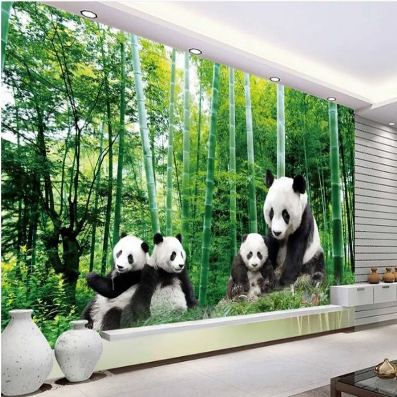 

wellyu Custom large frescoes National Forest National Treasure Giant Panda HD wall wallpaper non - woven papel de parede