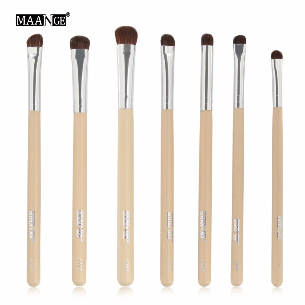 

MAANGE Pro Eyes Beauty Makeup Brushes Set Power Eye Shadow Shader Concealer Blending Cosmetic Horse Hair Wooden Brush Tool Kits