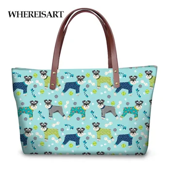 WHEREISART New Arrival Handbags Women Floral Schnauzer Pattern Luxury Top-handle Bags Women's Casual Travel Shoulder Bag Bolsa
WHEREISART New Arrival Handbags Women Floral Schnauzer Pattern Luxury Top-handle Bags Women's Casual Travel Shoulder Bag Bolsa