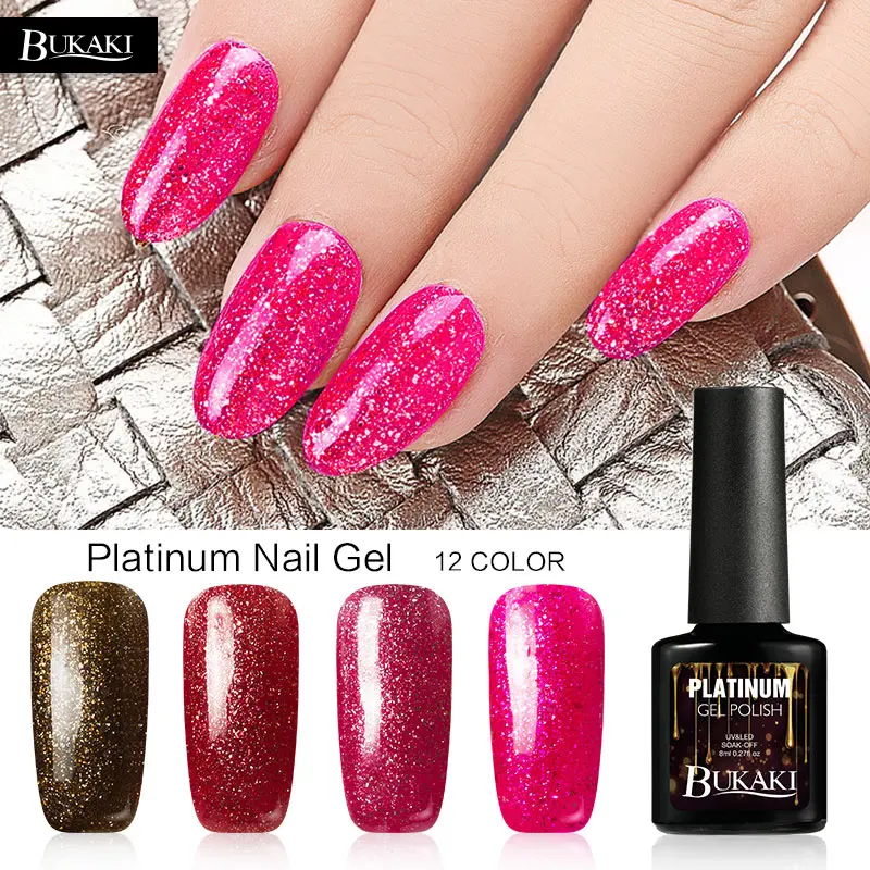 BUKAKI Hybrid Glitter Platinum Sequins Gel Nail Polish French Manicure Acryl Gel Gellak Nail Glue
BUKAKI Hybrid Glitter Platinum Sequins Gel Nail Polish French Manicure Acryl Gel Gellak Nail Glue