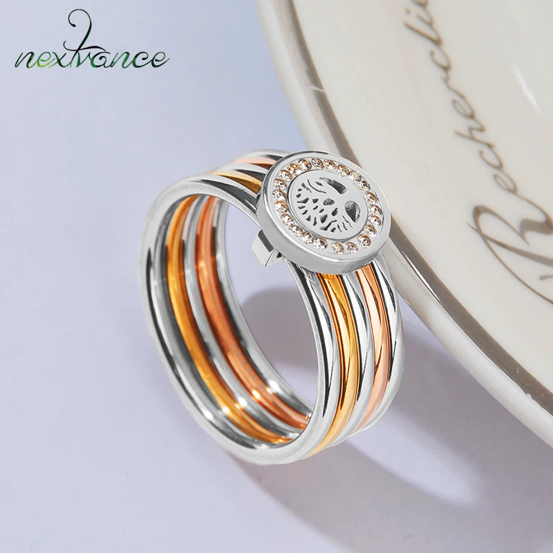 Nextvance High Quality Hollow Crystal Tree Stainless Steel Rings Three Color Rhinestones Tree of Life Custom Jewelry Gift
Nextvance High Quality Hollow Crystal Tree Stainless Steel Rings Three Color Rhinestones Tree of Life Custom Jewelry Gift
