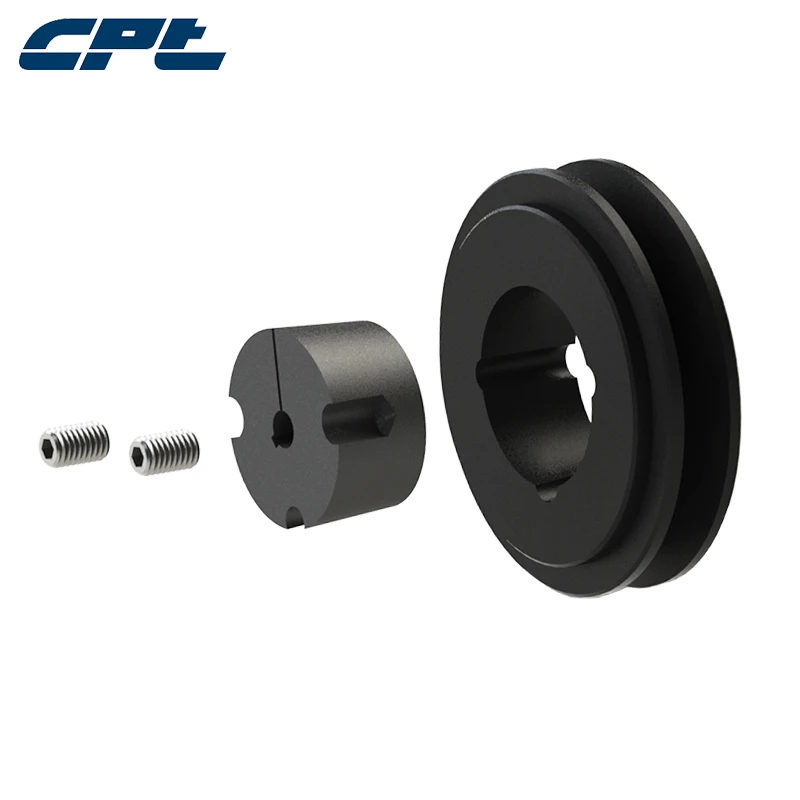 CPT Cast Iron SPA v belt sheave pulley, 1 Groove, 105.5 outside diameter, 100mm pitch diameter, 1610 taper bush, SPA100-01-1610
CPT Cast Iron SPA v belt sheave pulley, 1 Groove, 105.5 outside diameter, 100mm pitch diameter, 1610 taper bush, SPA100-01-1610
