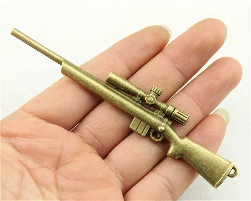 WYSIWYG 1pcs 116mm Vintage Gun Pendants Charm For Jewelry Making Antique Bronze Color Sniper Rifle Pendants Charm Sniper Rifle
WYSIWYG 1pcs 116mm Vintage Gun Pendants Charm For Jewelry Making Antique Bronze Color Sniper Rifle Pendants Charm Sniper Rifle