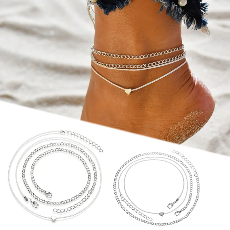 Bohemian Multi Layer Foot Legs Bracelet Anklets Women Anklets Simple Heart Barefoot Crochet Sandals Foot Jewelry Sale
Bohemian Multi Layer Foot Legs Bracelet Anklets Women Anklets Simple Heart Barefoot Crochet Sandals Foot Jewelry Sale