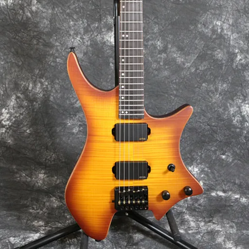Free shippinNew Headless Electric Guitar with Flamed Maple, Satin finish Purple color, Black Hardware, Real photo show,Wholesale
Free shippinNew Headless Electric Guitar with Flamed Maple, Satin finish Purple color, Black Hardware, Real photo show,Wholesale
