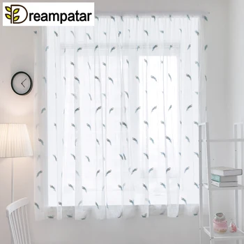 Dreampatar Convenient Punch-free Velcro Blue Feather Jacquard Tulle Decorative Curtain Living Room Partition Curtain ML227B
Dreampatar Convenient Punch-free Velcro Blue Feather Jacquard Tulle Decorative Curtain Living Room Partition Curtain ML227B
