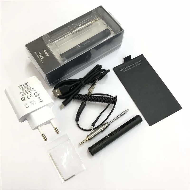 TS80 Mini New Smart Portable Digital Soldering Iron Tool Electric TS-D25 Soldering Irons with plug and Type C 9V
TS80 Mini New Smart Portable Digital Soldering Iron Tool Electric TS-D25 Soldering Irons with plug and Type C 9V
