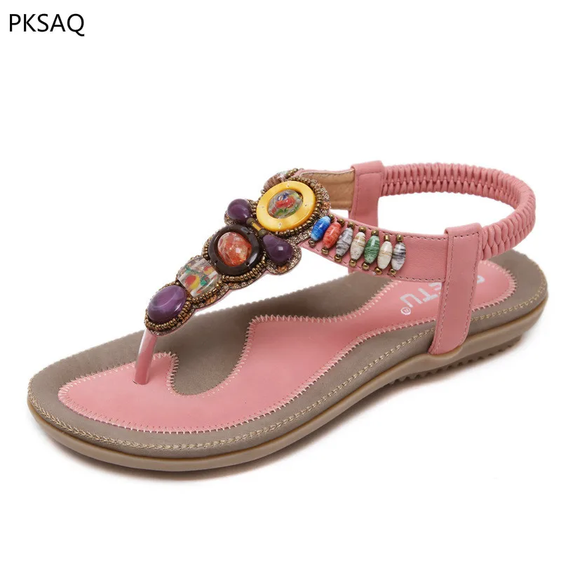 Women Sandals Flat String Bead Flip Flops Casual Shoes Ladies Fashion Rome Style Beach Slippers Plus Size Shoes B
Women Sandals Flat String Bead Flip Flops Casual Shoes Ladies Fashion Rome Style Beach Slippers Plus Size Shoes B