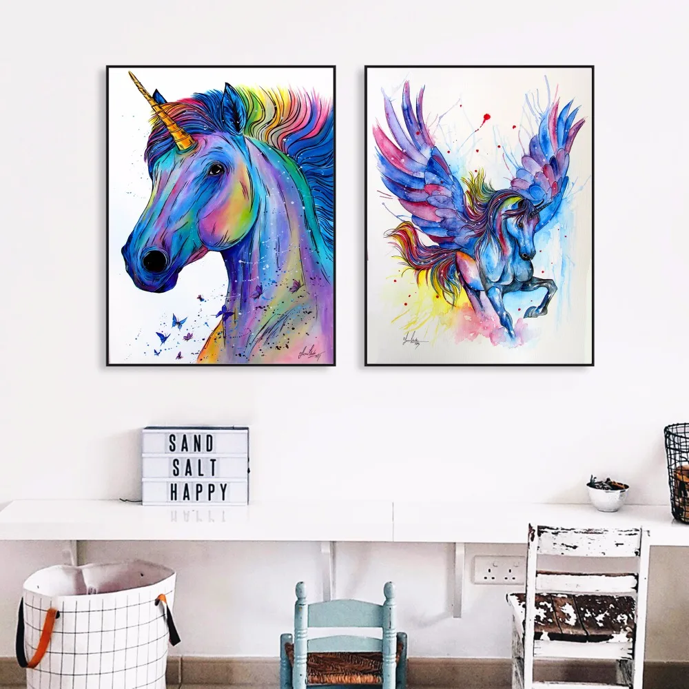 Colorful Unicorn Watercolor Canvas Art Painting Poster Wall Pictures For Room Home Decorative Bedroom Decor No Frame
Colorful Unicorn Watercolor Canvas Art Painting Poster Wall Pictures For Room Home Decorative Bedroom Decor No Frame