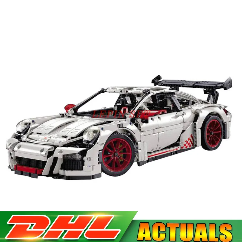 

IN Stock DHL LEPIN 20001B Technic White Race Car Model Building Kits Blocks Bricks Clone LegoINGLY 42056 Boys Gift Toys