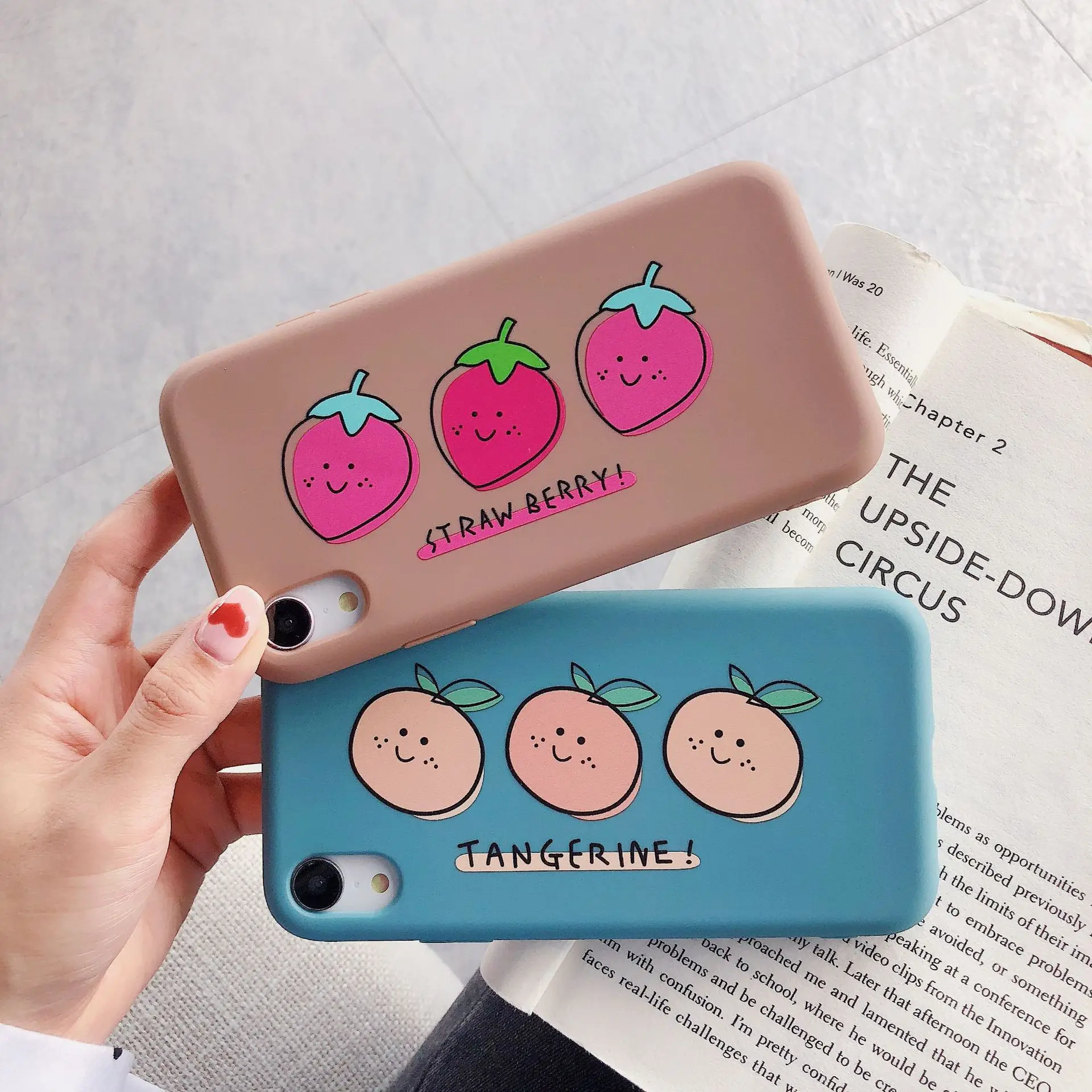 GYKZ Cartoon Orange Strawberry Phone Case For iPhone 7 XS MAX XR X 8 6 6s Plus Candy Color Soft Silicone Back Cover Matte Fundas
GYKZ Cartoon Orange Strawberry Phone Case For iPhone 7 XS MAX XR X 8 6 6s Plus Candy Color Soft Silicone Back Cover Matte Fundas