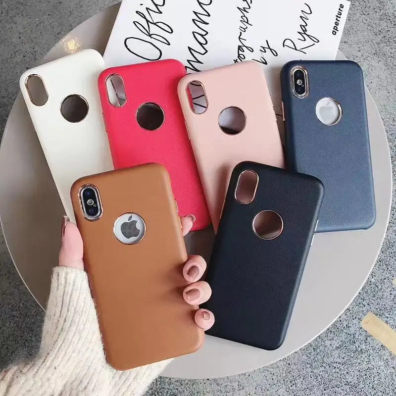 Luxury Leather Phone Cases For iPhone 7 8 Plus 6 6s X XS MAX XR Cove Have LOGO Hole Retro Hard Business Coque white/black/pink
Luxury Leather Phone Cases For iPhone 7 8 Plus 6 6s X XS MAX XR Cove Have LOGO Hole Retro Hard Business Coque white/black/pink