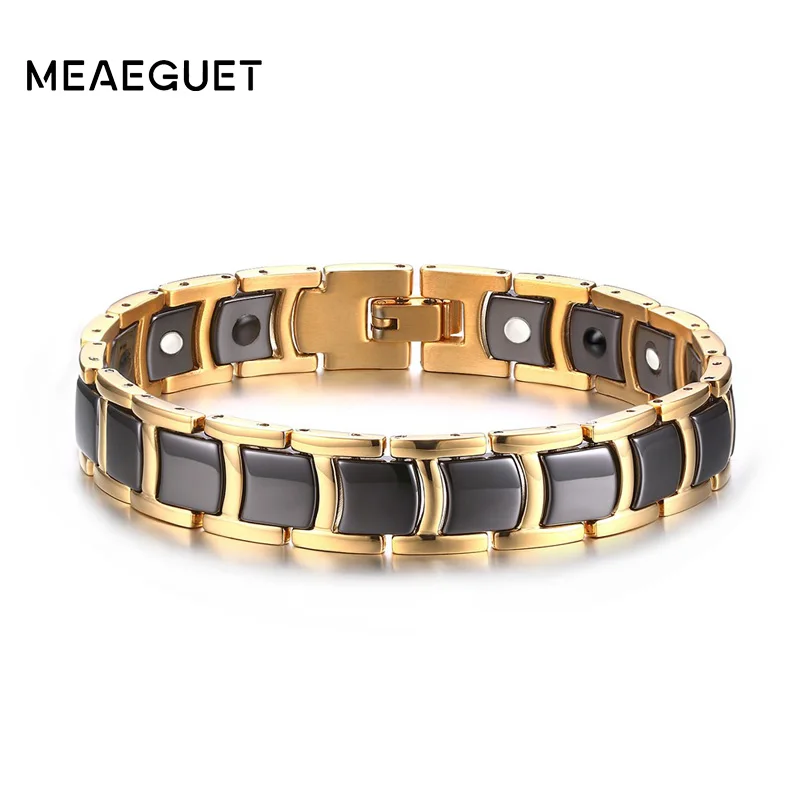 Meaeguet Men Black Ceramic Power Magnetic Magnet Therapy Bracelets Germanium Biomagnetic Health Cuff Pulseiras Jewelry
Meaeguet Men Black Ceramic Power Magnetic Magnet Therapy Bracelets Germanium Biomagnetic Health Cuff Pulseiras Jewelry