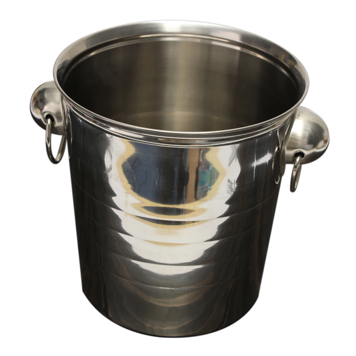 Image HGHO Silver Stainless Steel Ice Punch Bucket Wine Beer Cooler Champagne Cooler Party