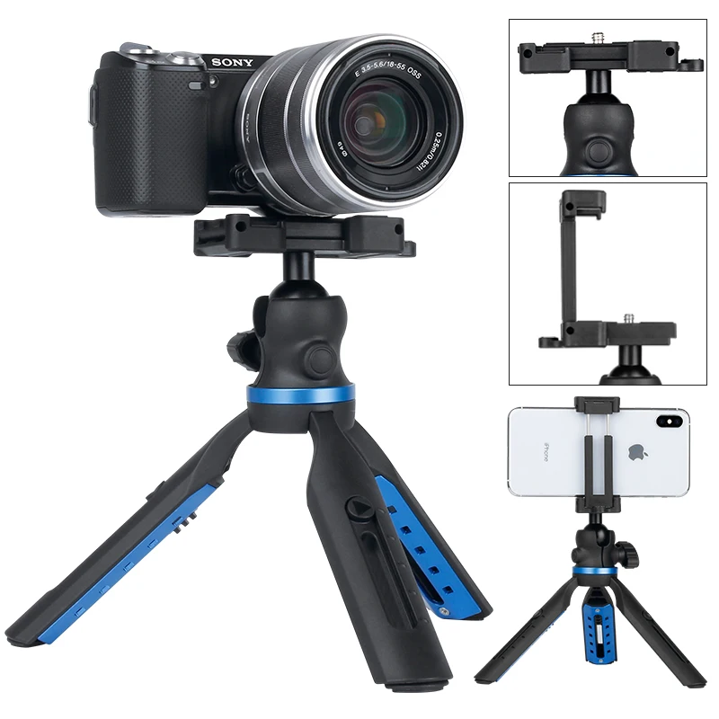 Ulanzi TT20 Выдвижная DSLR камера мини-штатив 2 в 1 держатель для телефона Штатив iPhone Xs Max X
