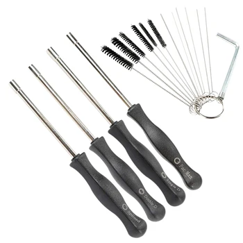Pro Carburetor Adjustment Tool with Carb Cleaning kit 21 Teeth Splined/Single D/Double D/Pac Man for Common 2 Cycle Small Engine 
Pro Carburetor Adjustment Tool with Carb Cleaning kit 21 Teeth Splined/Single D/Double D/Pac Man for Common 2 Cycle Small Engine