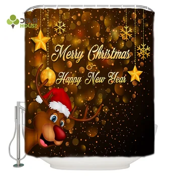 DEARHOUSE Shower Curtain Merry Christams Happy New Year Elk Shower Curtain Bathroom Curtain Home Decoration
DEARHOUSE Shower Curtain Merry Christams Happy New Year Elk Shower Curtain Bathroom Curtain Home Decoration