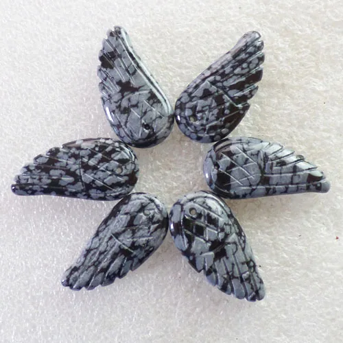 Free Shipping 6Pcs Beautiful Carved Snowflake Obsidian Wing Pendant Bead 30x14x4mm (Min.order 15$ mix)
Free Shipping 6Pcs Beautiful Carved Snowflake Obsidian Wing Pendant Bead 30x14x4mm (Min.order 15$ mix)