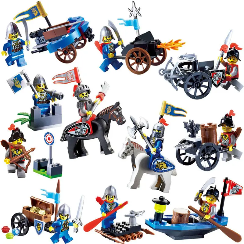 11pcs Castle Series Knights soldier building block bricks toys with weapons War chariot horse
11pcs Castle Series Knights soldier building block bricks toys with weapons War chariot horse
