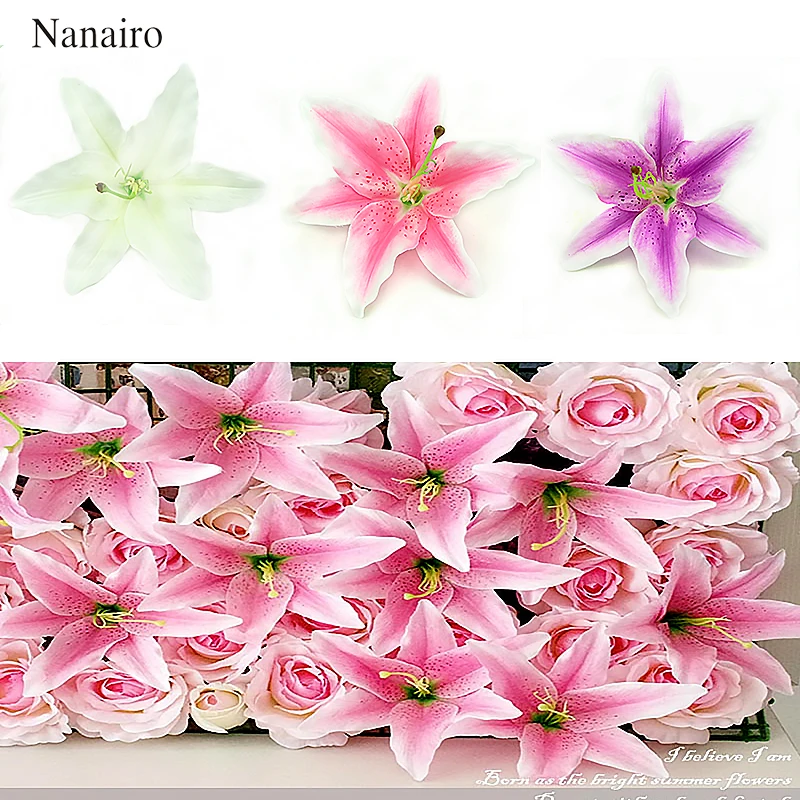 10pcs 17cm Large Silk Lily Artificial Flower Head For Wedding Car Decoration DIY Garland Decorative Floristry Fake Cheap Flowers
10pcs 17cm Large Silk Lily Artificial Flower Head For Wedding Car Decoration DIY Garland Decorative Floristry Fake Cheap Flowers